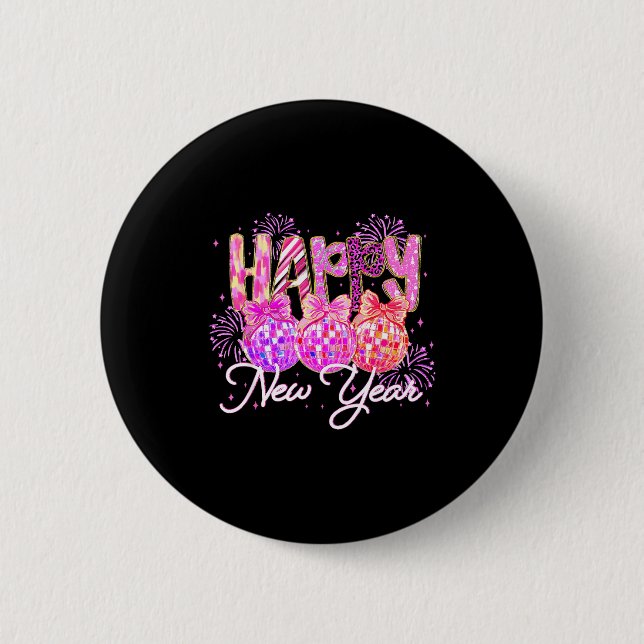 Happy New Year 2026 Family Celebration New Years E 6 Cm Round Badge (Front)