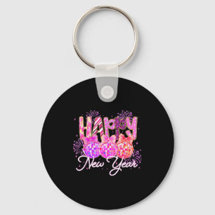 Happy New Year 2026 Family Celebration New Years E Key Ring