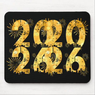 Happy New Year 2026 Family Celebration New Years E Mouse Mat