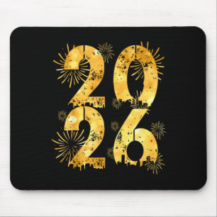 Happy New Year 2026 Family Celebration New Years E Mouse Mat