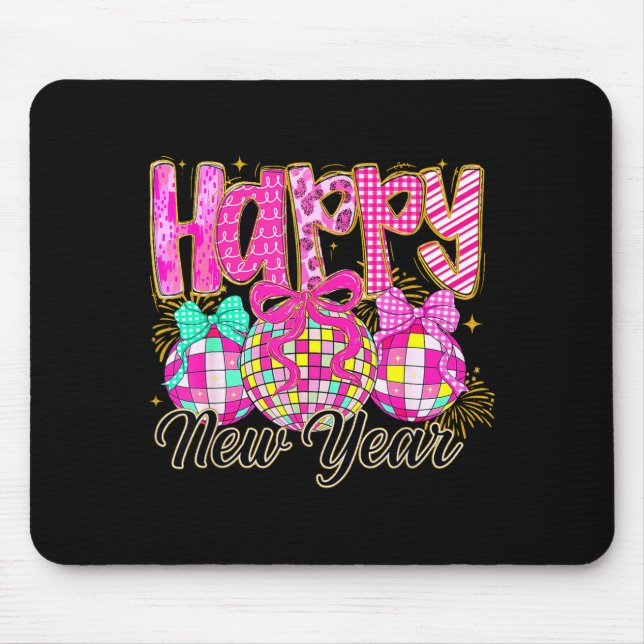 Happy New Year 2026 Family Celebration New Years E Mouse Mat (Front)