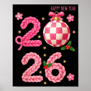 Happy New Year 2026 Family Matching Crochet Men Wo Poster