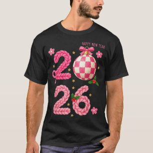 Happy New Year 2026 Family Matching Crochet Men Wo T-Shirt