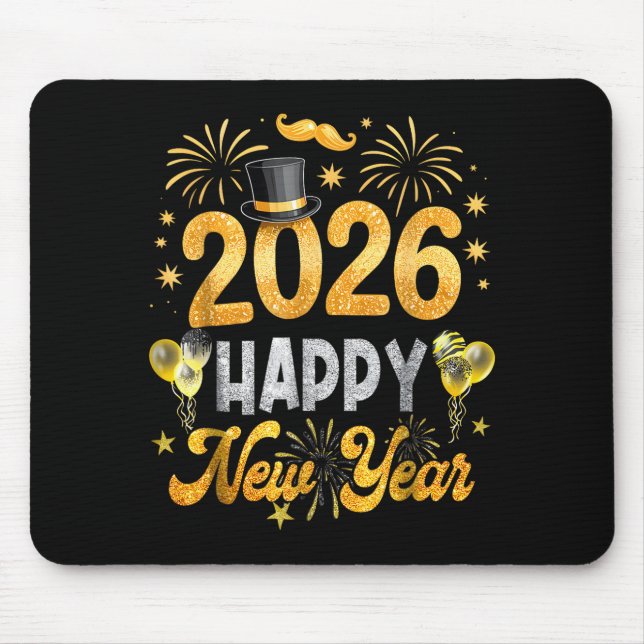Happy New Year 2026 Family Matching Happy New Year Mouse Mat (Front)
