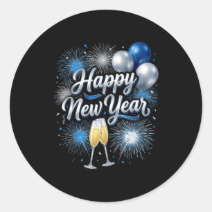 Happy New Year 2026 Family Matching New Year Eve P Classic Round Sticker