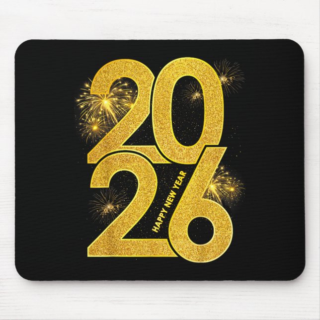 Happy New Year 2026 Firework Family Matching Men W Mouse Mat (Front)