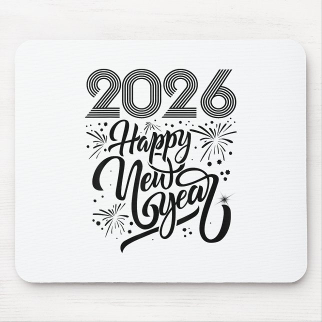 Happy New Year 2026 Fireworks _1  Mouse Mat (Front)