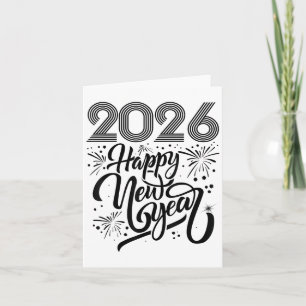 Happy New Year 2026 Fireworks  Card