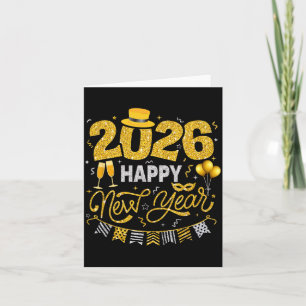 Happy New Year 2026 Fireworks Countdown New Years Card