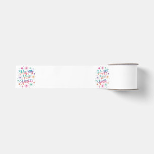 Happy New Year 2026 Fireworks Essential Grosgrain Ribbon