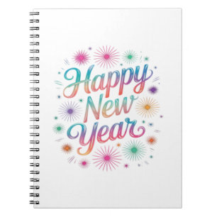 Happy New Year 2026 Fireworks Essential Notebook