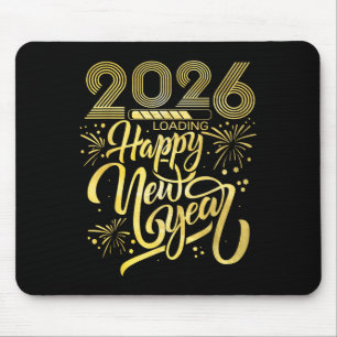 Happy New Year 2026 Fireworks Loading Mouse Mat