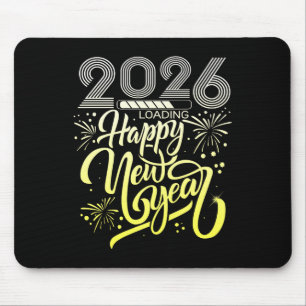 Happy New Year 2026 Fireworks Loading New Years Ev Mouse Mat