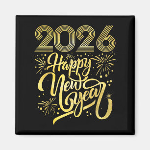 Happy New Year 2026 Fireworks Magnet