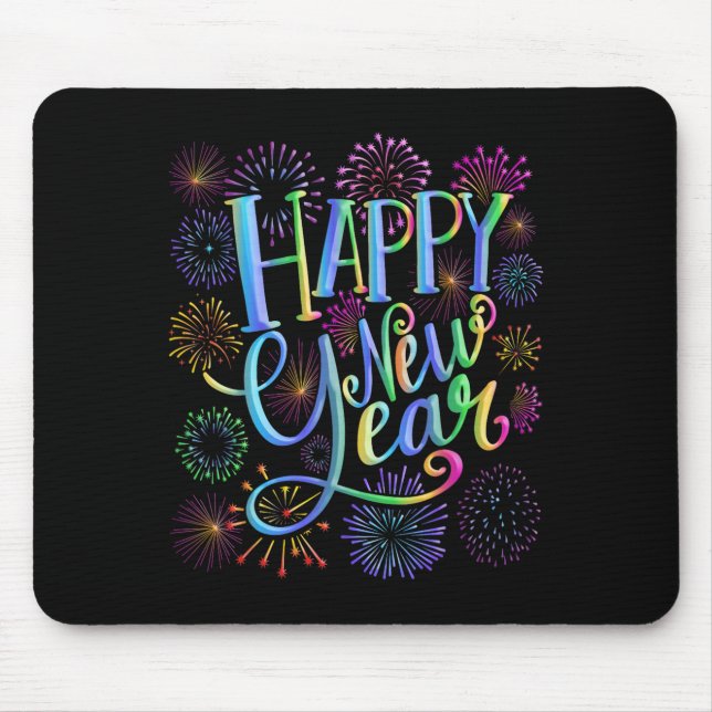 Happy New Year 2026 Fireworks  Mouse Mat (Front)