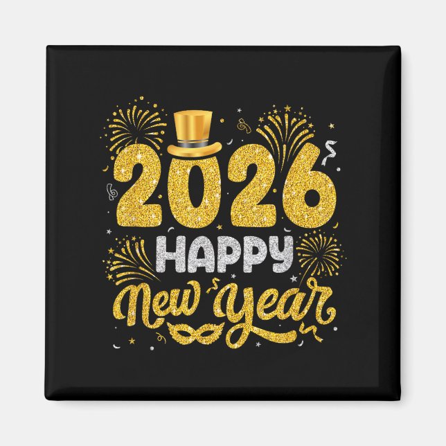 Happy New Year 2026 Fireworks New Years Eve Men Wo Magnet (Front)