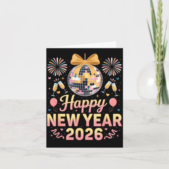 Happy New Year 2026 Fireworks New Year's Eve Party Card (Front)