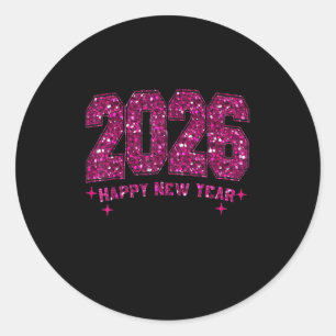 Happy New Year 2026 Fireworks Party Eve Family Xma Classic Round Sticker