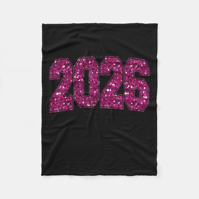 Happy New Year 2026 Fireworks Party Eve Family Xma Fleece Blanket (Front)