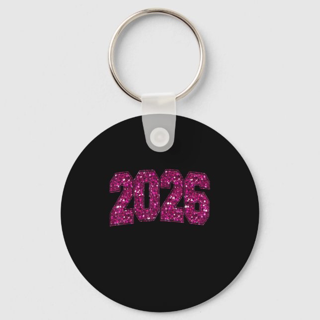 Happy New Year 2026 Fireworks Party Eve Family Xma Key Ring (Front)