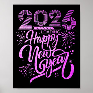 Happy New Year 2026 Fireworks Party Premium Poster