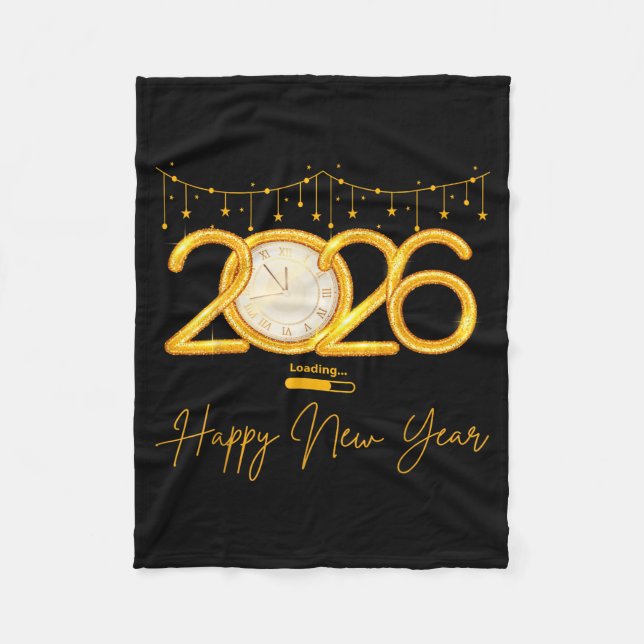Happy New Year 2026  Fleece Blanket (Front)