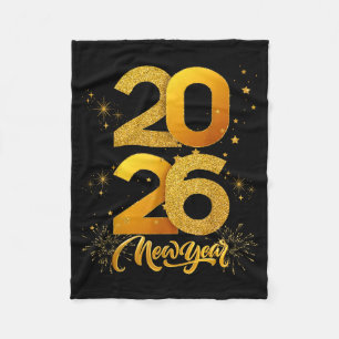 Happy New Year 2026 Fleece Blanket