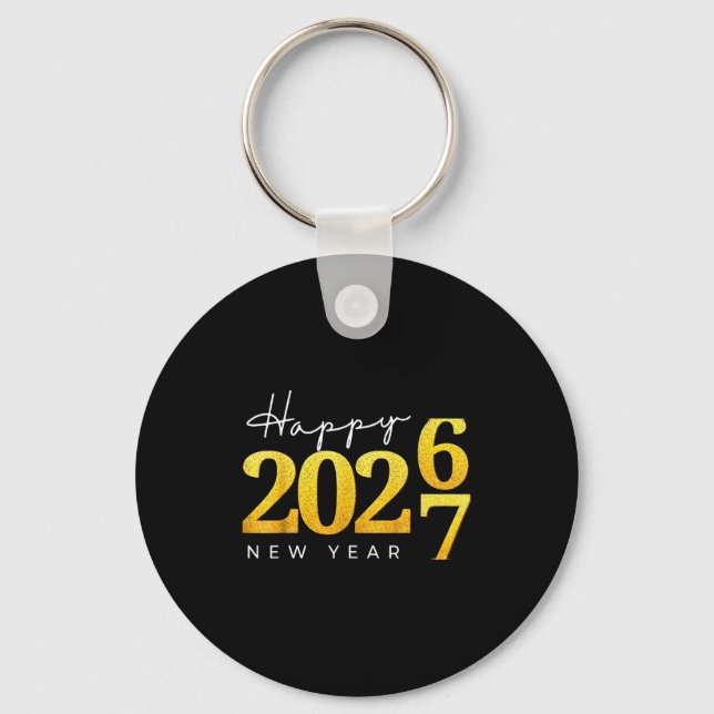 Happy New Year 2026 Funny 67 New Year Countdown Si Key Ring (Front)