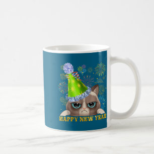 Happy New Year 2026 Funny Cat New Year's Eve Hat G Coffee Mug
