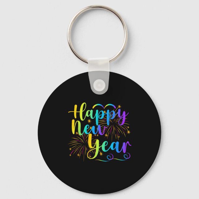Happy New Year 2026 Funny Family Friend New Year E Key Ring (Front)
