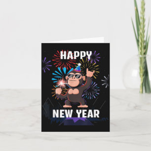 Happy New Year 2026 Funny Kids Bigfoot Lovers Part Card