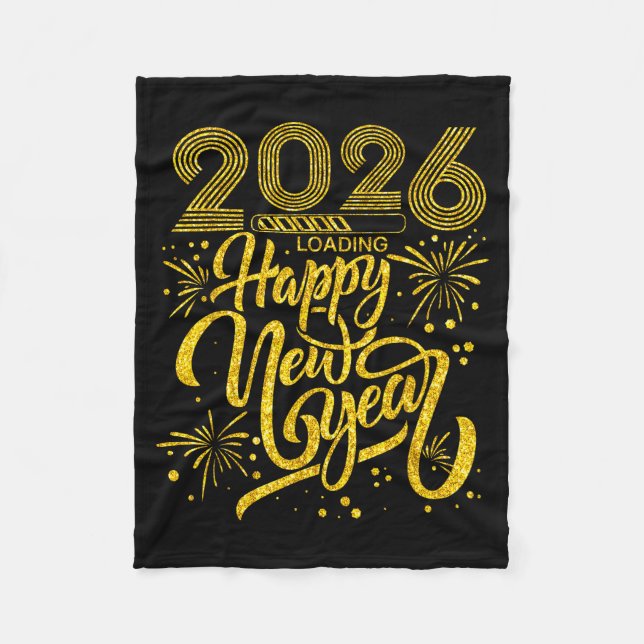 Happy New Year 2026 Funny New Years Eve Party Men  Fleece Blanket (Front)