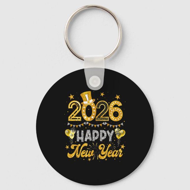 Happy New Year 2026 Funny New Years Eve Party Men  Key Ring (Front)