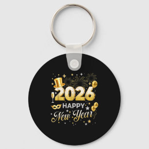 Happy New Year 2026 Funny New Years Eve Party Men Key Ring