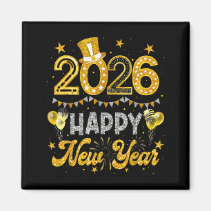 Happy New Year 2026 Funny New Years Eve Party Men  Magnet