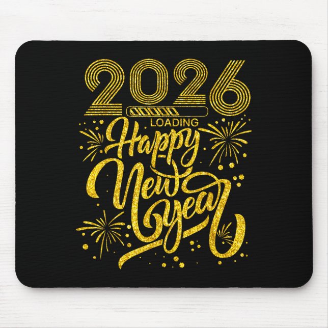 Happy New Year 2026 Funny New Years Eve Party Men  Mouse Mat (Front)