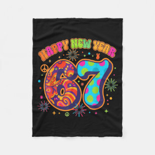 Happy New Year 2026 Gen Alpha 67 Meme Brain Rot Vi Fleece Blanket
