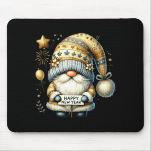 Happy New Year 2026 Gnome Watercolor Gnome New Yea Mouse Mat