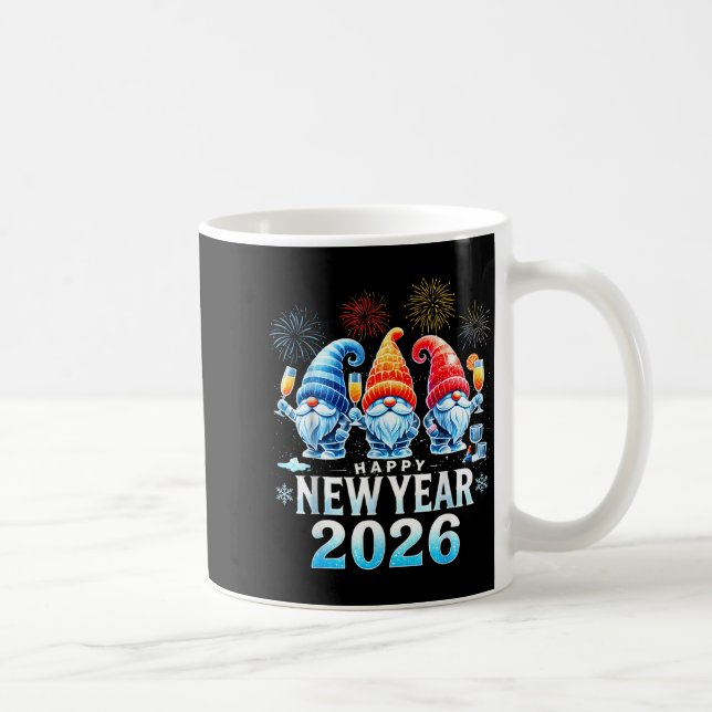 Happy New Year 2026 Gnomes Family Party New Years  Coffee Mug (Right)