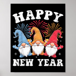 Happy New Year 2026 Gnomes Family Party New Years Poster