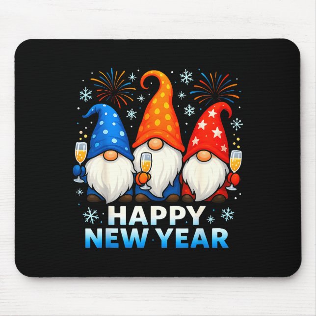 Happy New Year 2026 Gnomes Matching Family New Yea Mouse Mat (Front)