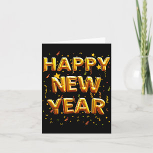 Happy New Year 2026 Gold Fun Festive Funny Party C Card