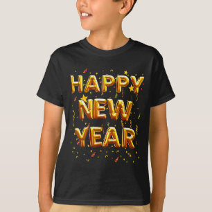 Happy New Year 2026 Gold Fun Festive Funny Party C T-Shirt