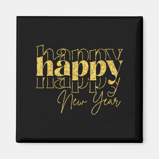 Happy New Year 2026 Gold Party Eve Family Xmas  Magnet (Front)