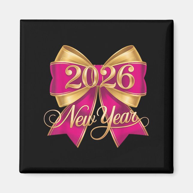 Happy New Year 2026 Gold Party Eve Family Xmas  Magnet (Front)