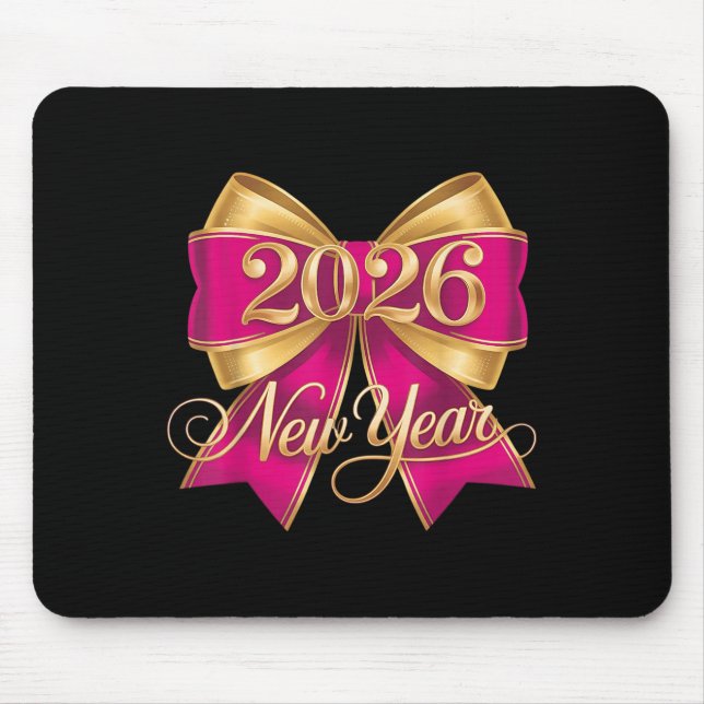 Happy New Year 2026 Gold Party Eve Family Xmas  Mouse Mat (Front)