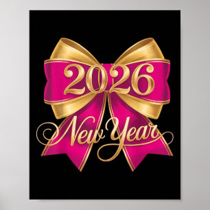 Happy New Year 2026 Gold Party Eve Family Xmas  Poster