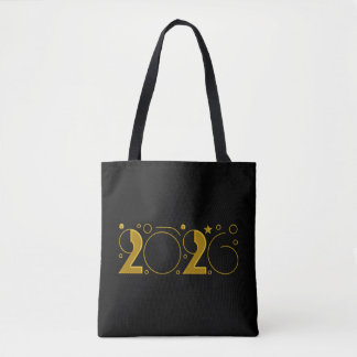 Happy New Year 2026 gold Tote Bag