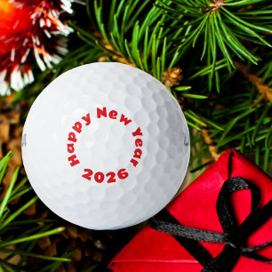 Happy New Year 2026 Golf Balls