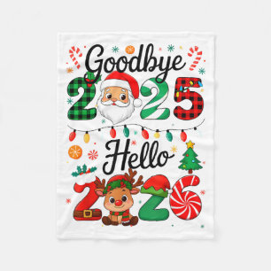 Happy New Year 2026 Goodbye 2025 Hello 2026 Fleece Blanket